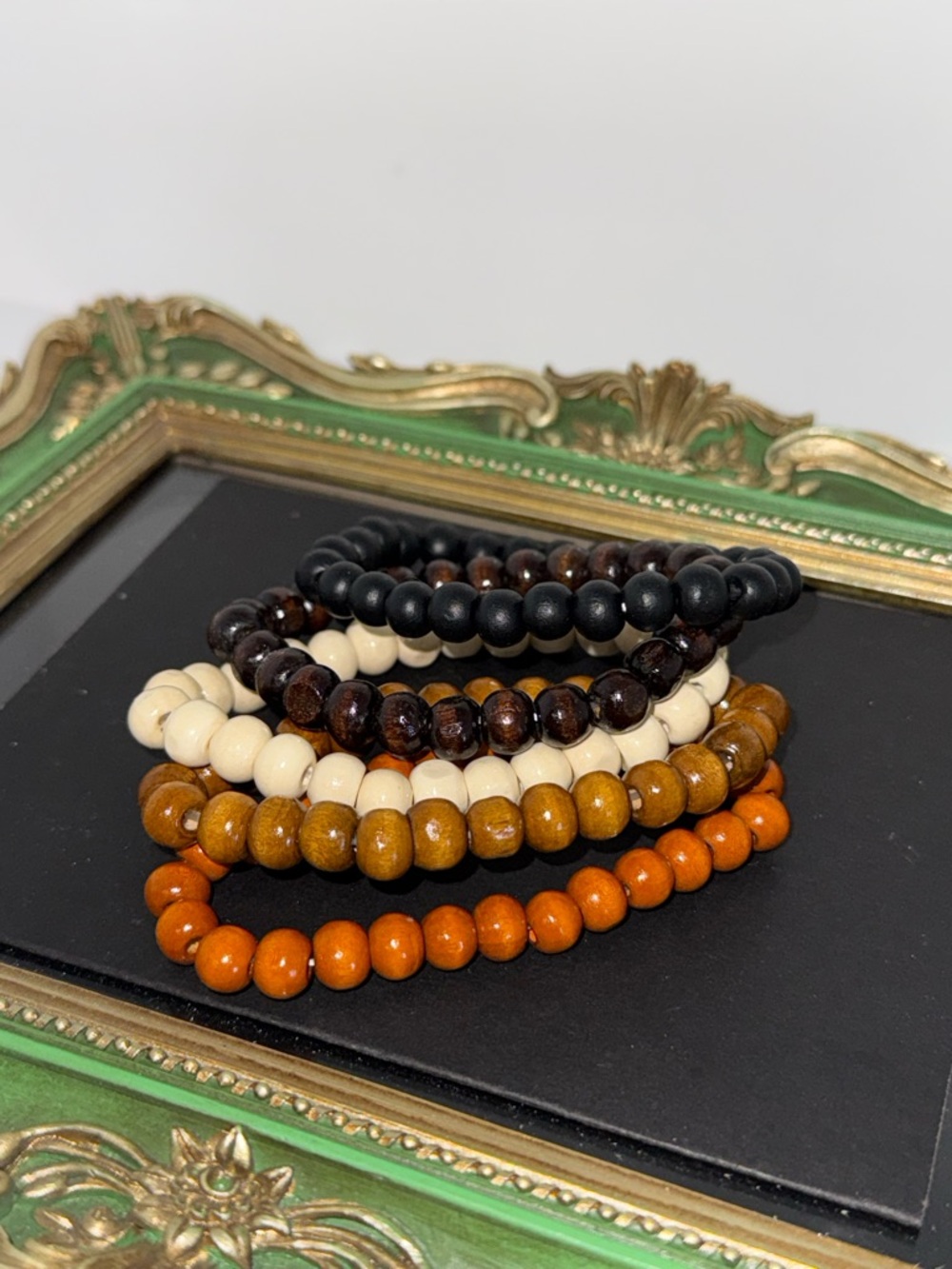 Stretchy Wooden Bead Bracelets